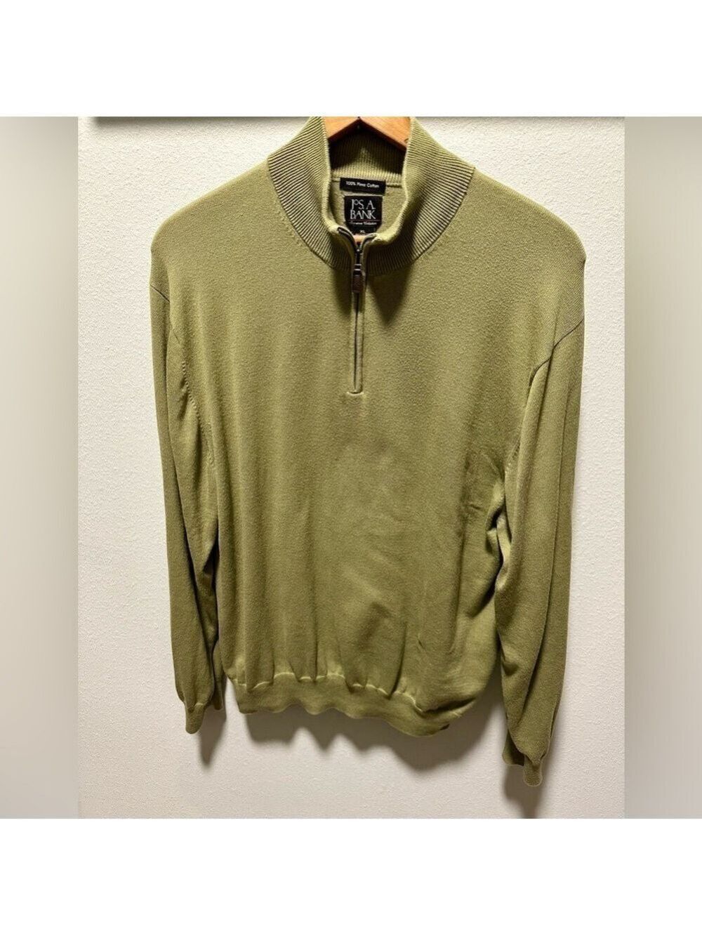 Jos. A Bank Long sleeve 1/4 zip Signature Collection Sweater Size XL Pima Cotton